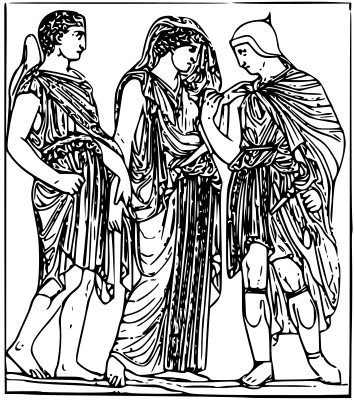 Hermes Orpheus and Eurydice