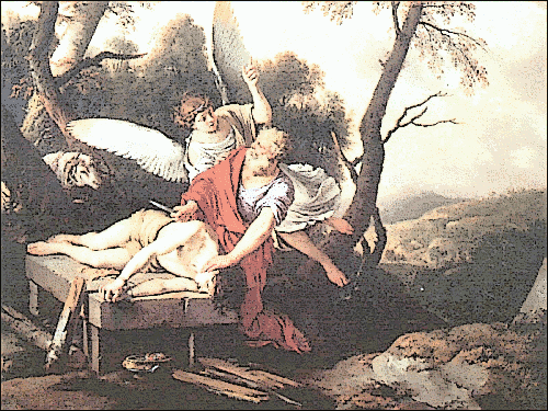 Abraham sacraficing Isaac