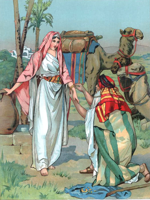 Moses and Zipporah at the well