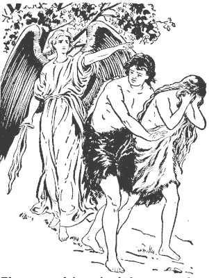 Adam and Eve driven forth by an angel