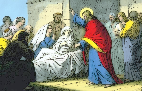 Jesus Christ raising the widows son