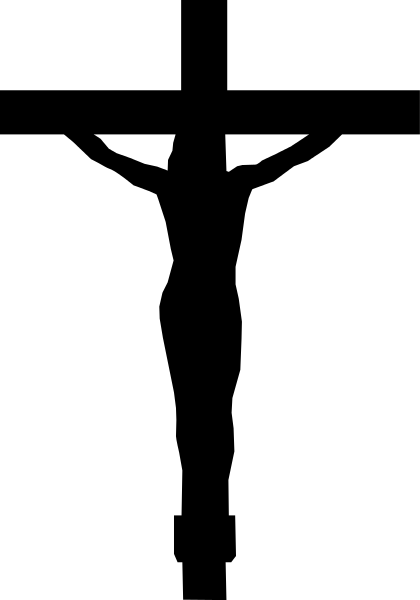 christ on the cross silhouette - /religion_mythology/symbols/cross ...