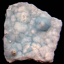 Aragonite blue w copper