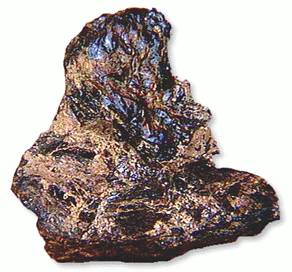 Covellite  Copper Sulfide  blue in photo