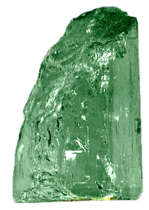 Emerald  showing hexagonal structure