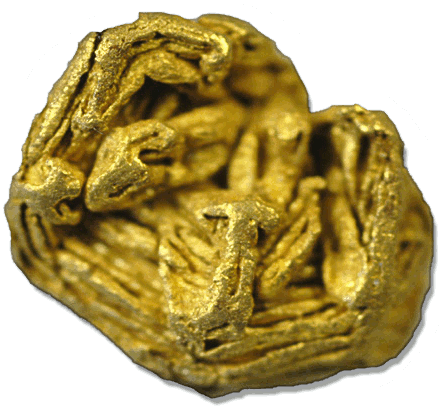 Gold  rare crystaline form