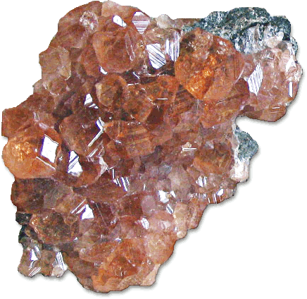 Hessonite  striated crytals  aka Cinnamon Stone