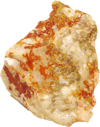 Jarosite on quartz  Potassium iron sulfate