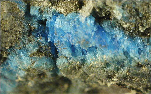 Melanterite  crystal in a vein