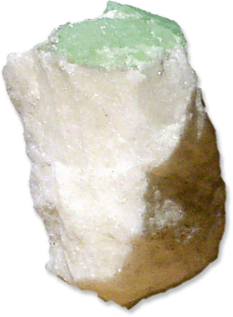 Thaumasite  with Prehnite  hydrous Calcium Carbonate Sulfate and Silicate
