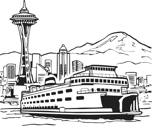 Space Needle and Ferry