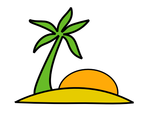 island palm and the sun
