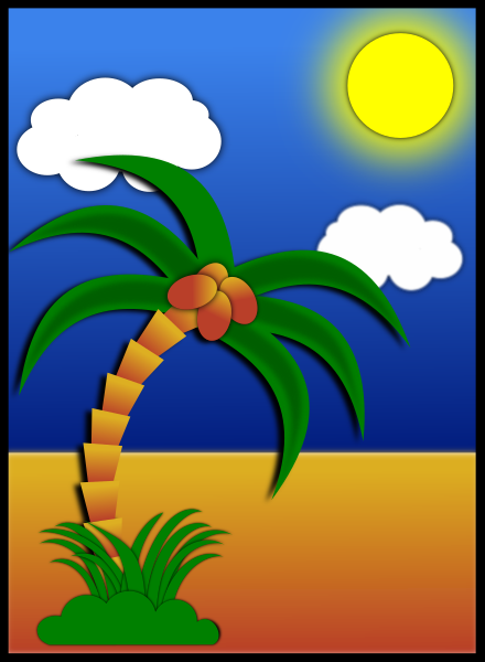 tropical postcard