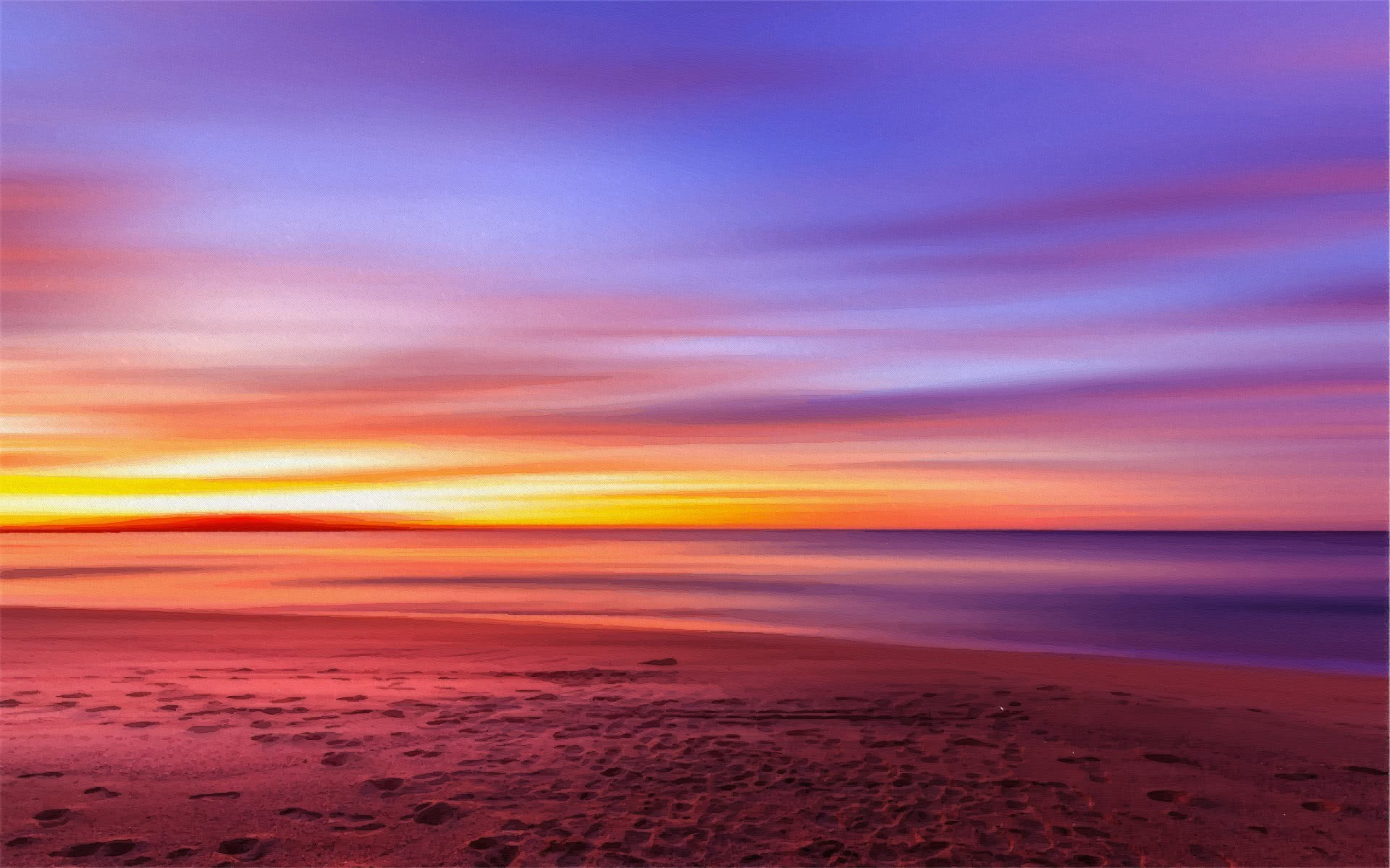 beach sunset widescreen