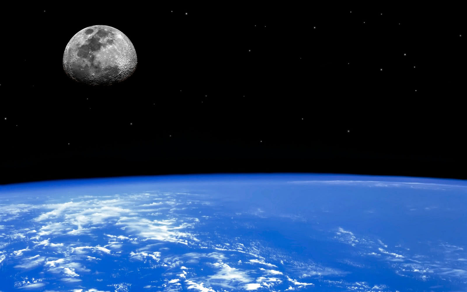moon from Earth orbit wide