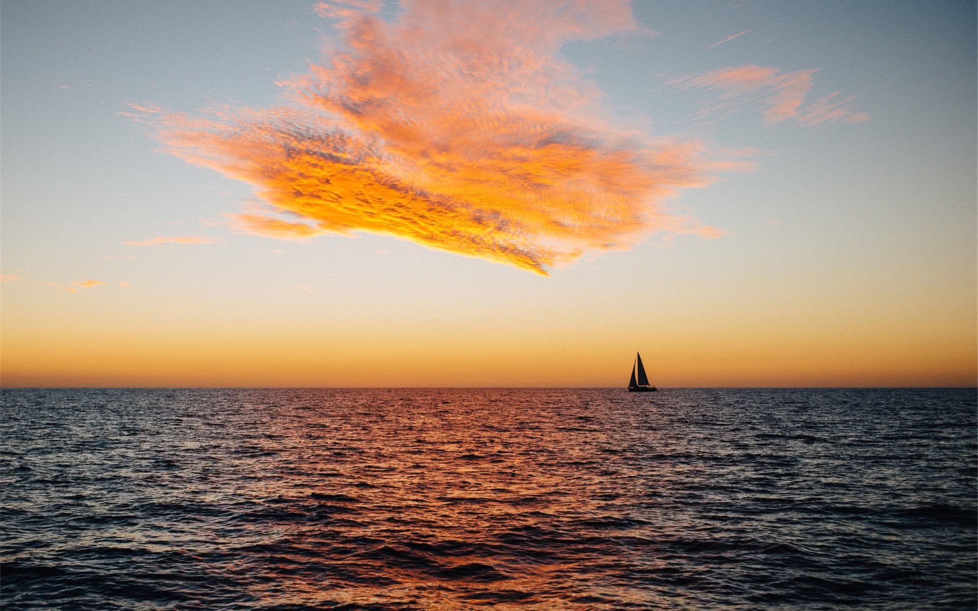 sailing sunset