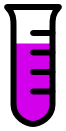 test tube upright purple