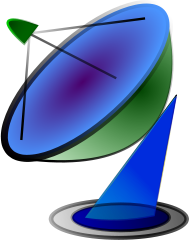 radar dish blue