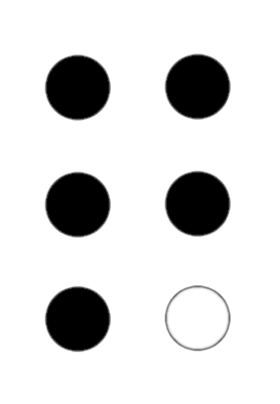 braille Q or 17