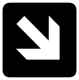 right and down arrow sign