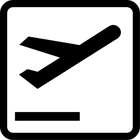 SIGNS SYMBOL / BW / TRANSPORTATION SYMBOLS / AIRPLANE @ WPClipart