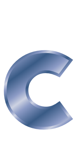 blue steel letter c