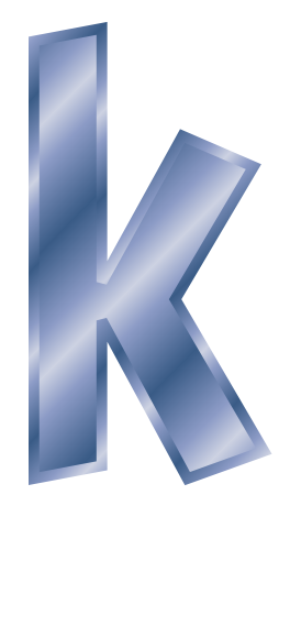 blue steel letter k