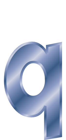 blue steel letter q