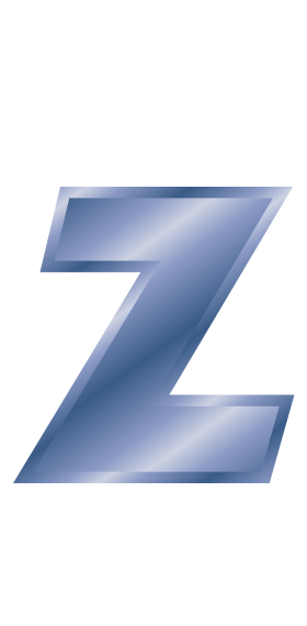 blue steel letter z