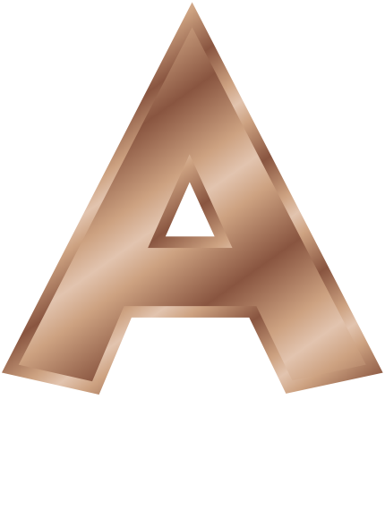 bronze letter capitol A