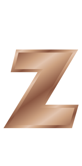bronze letter z