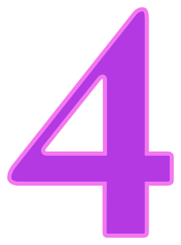 number 4 purple