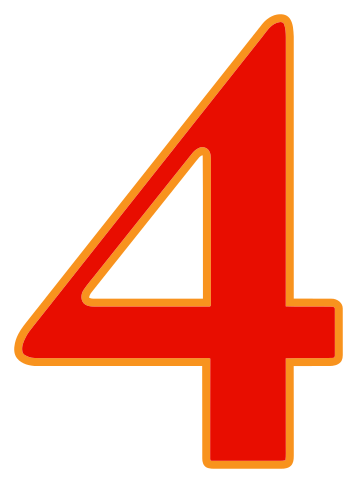 number 4 red
