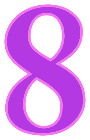 number 8 purple