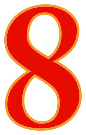 number 8 red