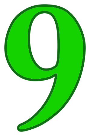 number 9 green