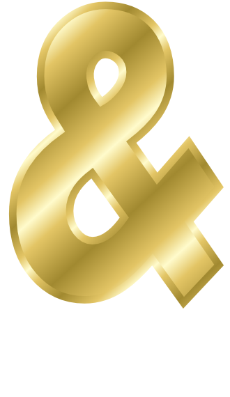 gold ampersand