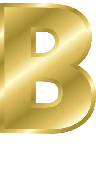gold letter capitol B