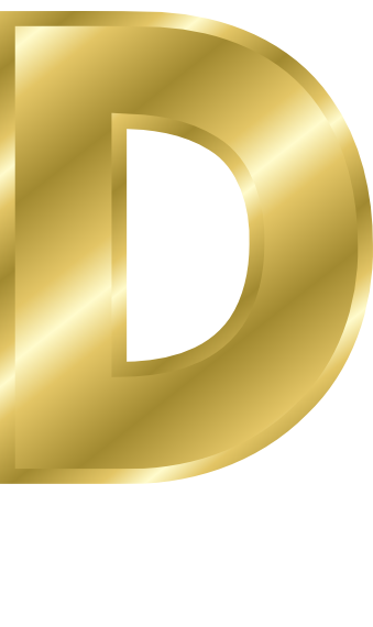 gold letter capitol D