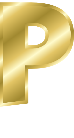 gold letter capitol P