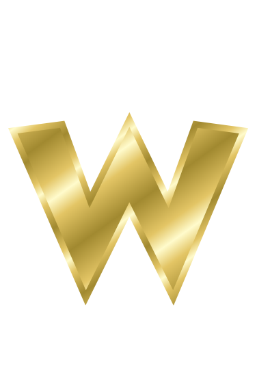 gold letter w