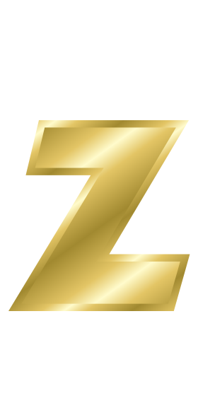 gold letter z