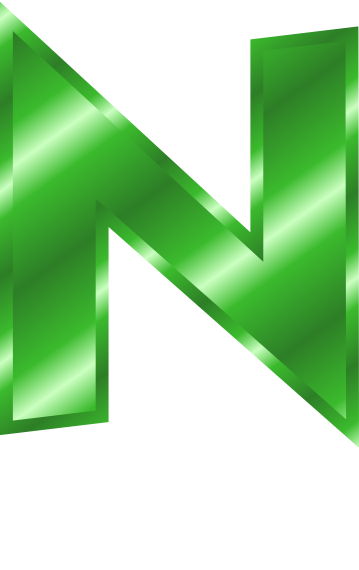 green metal letter capitol N