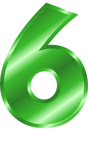 green metal number 6