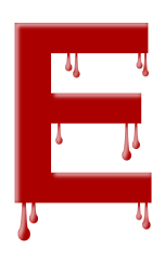 letter dripping E