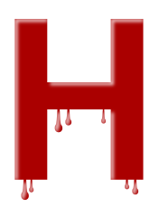 letter dripping H