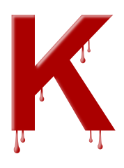 letter dripping K