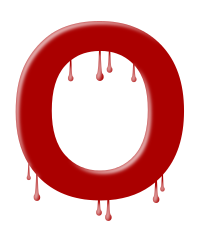 letter dripping O
