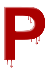 letter dripping P