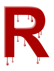 letter dripping R